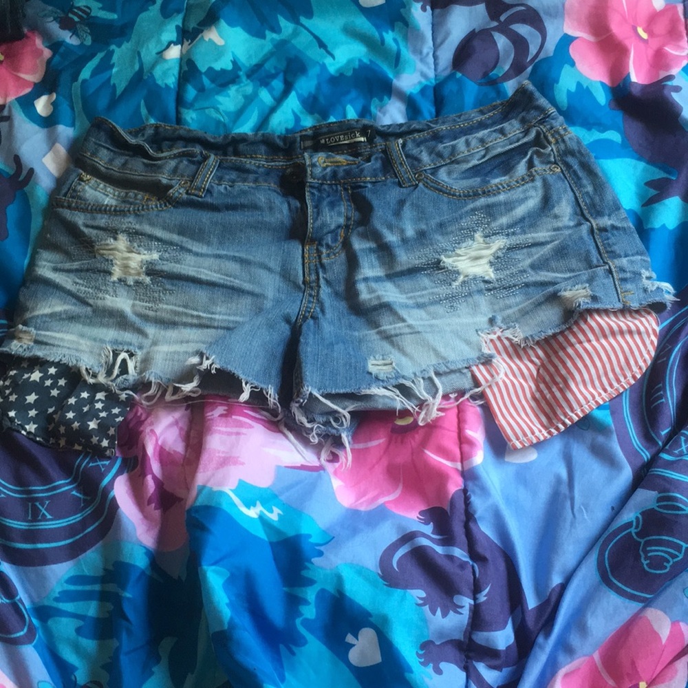 Lovesick jean shorts